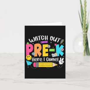 Kijk uit Pre-K Here I Come Back to School Boys Go Kaart