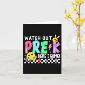 Kijk uit Prek Hier Kom Ik Voorbereidend Kleuterond Kaart (Gele Bloem)