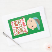 KIJK UIT TWEEDE GRADE HIER, IK KOM grappig. Rechthoekige Sticker (Envelop)