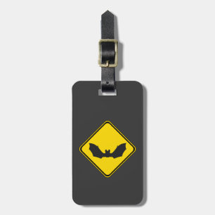 Kijk uit: vleermuizen! bagagelabel
