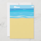 Kijk uit voor haaien...stranduitnodiging kaart (Achterkant)