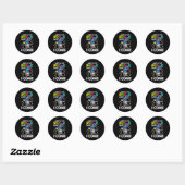 Kijk uit voor ik kom. ronde sticker (Vel)
