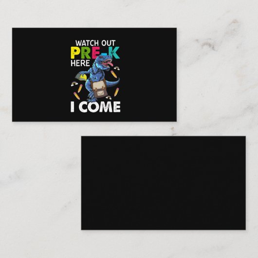 Kijk uit voor ik kom. visitekaartje (Voorkant / Achterkant)