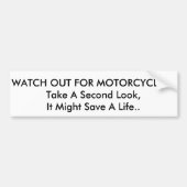KIJK UIT VOOR MOTORFIELS! BUMPERSTICKER (Voorkant)