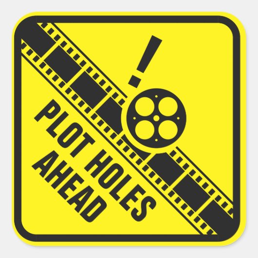 Kijk uit voor plot gaten vierkante sticker (Voorkant)