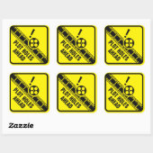 Kijk uit voor plot gaten vierkante sticker (Vel)