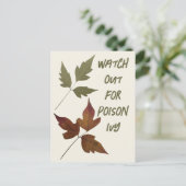 Kijk uit voor Poison Ivy Wandelen Veiligheid Voor  Briefkaart (Staand voorkant)