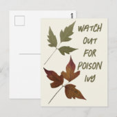 Kijk uit voor Poison Ivy Wandelen Veiligheid Voor  Briefkaart (Voorkant / Achterkant)