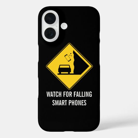 Kijk uit voor Vallende Slimme Telefoons Road Sign Case-Mate iPhone Case (Achterkant)