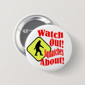 Kijk uit! Vooruit. Ronde Button 5,7 Cm (Voorkant /achterkant)