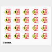 Kijk uit! Vooruit. Vierkante Sticker (Vel)