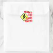 Kijk uit! Vooruit. Vierkante Sticker (Tas)