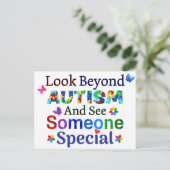 Kijk verder dan AUTISME Briefkaart (Staand voorkant)