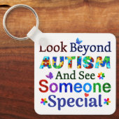 Kijk verder dan AUTISME Sleutelhanger (Voorkant)