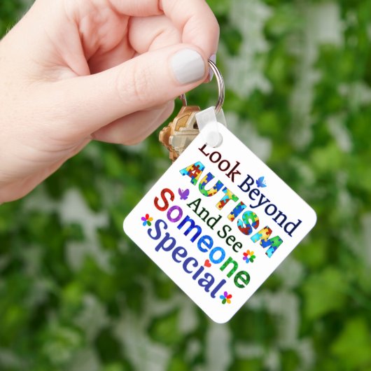 Kijk verder dan AUTISME Sleutelhanger (Hand)