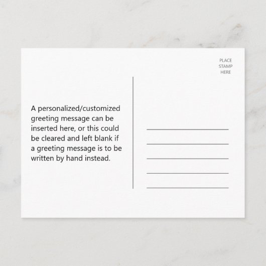  kijk viool + "Dank je!" Briefkaart (Achterkant)