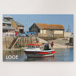 Kijk: Vissen boot, Cornwall, Engeland Legpuzzel