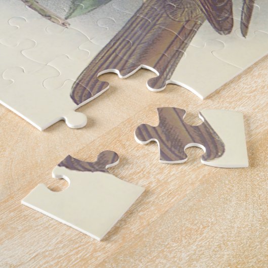  kijk, vogel op een tak legpuzzel (Zijkant)