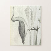  kijk, vogel staat op de grond legpuzzel (Verticaal)