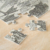  kijk, vogel staat op een Rock Puzzle Legpuzzel (Zijkant)