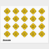 Kijk voor Ice on Bridge Highway Sign Ronde Sticker (Vel)