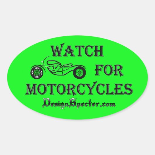 Kijk voor motorfietsen groen - Stickers (Voorkant)