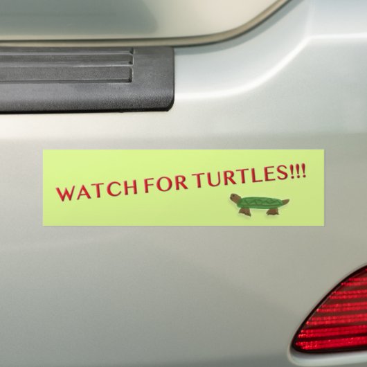 KIJK VOOR TURTLS!! BUMPERSTICKER (Op auto)