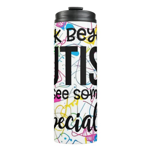 Kijk voorbij Autisme Thermosbeker (Voorkant)