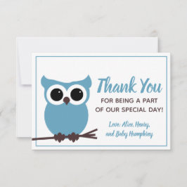 Kijk wat er bijna verschuldigd is! Blue Owl Bedank Bedankkaart