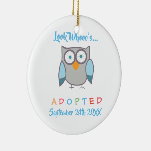 Kijk wat er op Aangepaste wijze is geadopteerd Keramisch Ornament (Rechts)