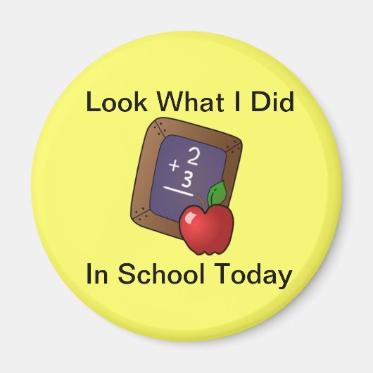 Kijk wat ik deed op school magneet (Voorkant)