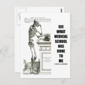 Kijk wat medische school mij heeft aangedaan (skel briefkaart (Voorkant / Achterkant)