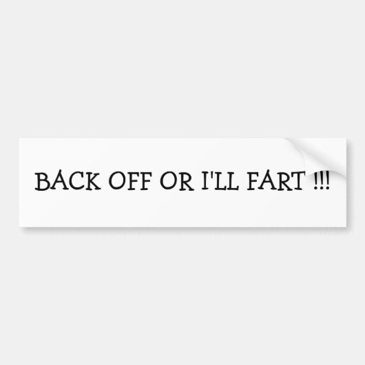 KIJK WEER OF IK ZAL FART.!! BUMPERSTICKER (Voorkant)