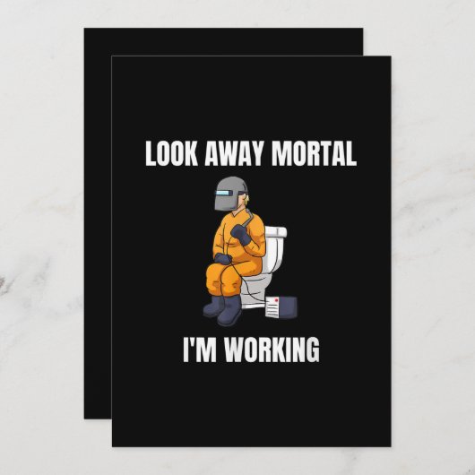 Kijk weg sterfelijk in het werk lasser aankondiging (Voorkant / Achterkant)