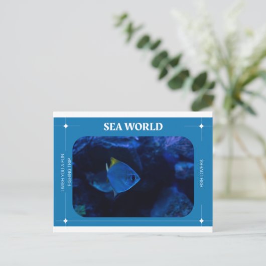 kijk wereld briefkaart (Staand voorkant)