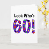 Kijk Who is 60 Kaart (Gele Bloem)