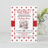 Kijk, Whooo heeft een Baby Kaart (Staand voorkant)