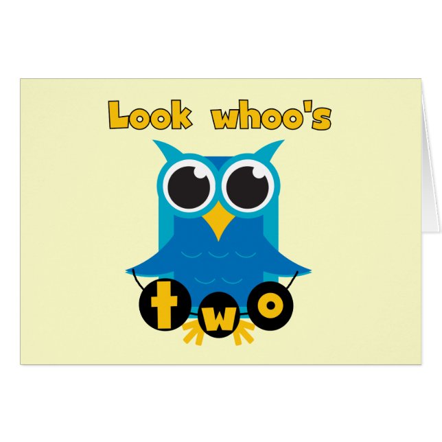 Kijk Whoo's 2 Verjaardag Tshirts en Gifts (Voorkant Horizontaal)