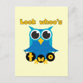 Kijk Whoo's 2 Verjaardag Tshirts en Gifts Briefkaart (Voorkant)