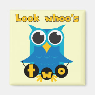 Kijk Whoo's 2 Verjaardag Tshirts en Gifts Magneet