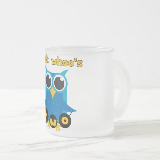 Kijk Whoo's 2 Verjaardag Tshirts en Gifts Matglas Koffiemok (Voorkant rechts)