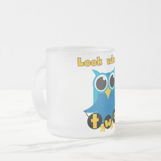 Kijk Whoo's 2 Verjaardag Tshirts en Gifts Matglas Koffiemok (Voorkant links)