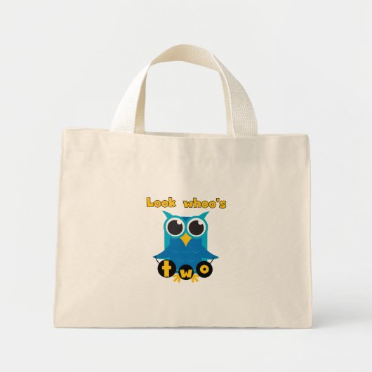 Kijk Whoo's 2 Verjaardag Tshirts en Gifts Mini Tote Bag (Voorkant)