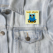 Kijk Whoo's 2 Verjaardag Tshirts en Gifts Vierkante Button 5,1 Cm (In situ)