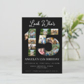 kijk wie 15 is Foto collage tiener verjaardag Kaart (Staand voorkant)