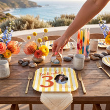 Kijk Wie 30 Is Foto Verjaardag Gele Streep Design