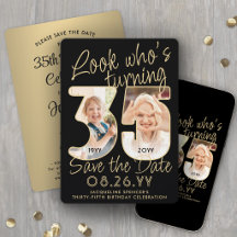 Kijk wie 35 is Zwarte & Gouden Verjaardagsfeest 2 