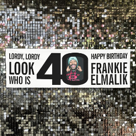 Kijk wie 40 40ste verjaardagsfeestje foto zwart wi spandoek