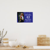 Kijk wie 40 jarig is Foto Poster (Keuken)