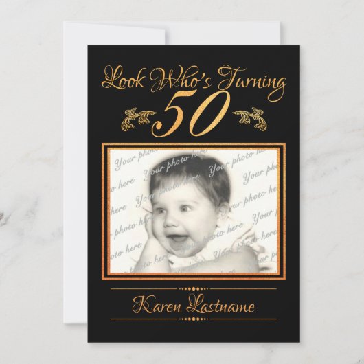 Kijk Wie 50 Foto Oranje Kaart (Voorkant)